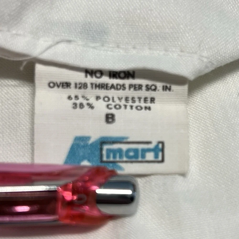 Vintage Hand Embroidered Kmart Standard Pillowcase White Floral USA‎